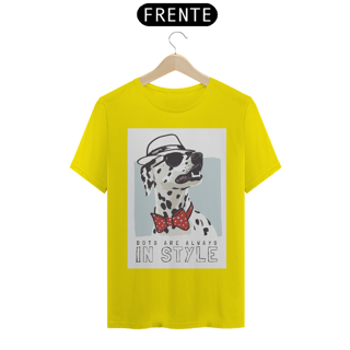 Nome do produto Camiseta Dálmata de Chapéu e Gravatinha Borboleta