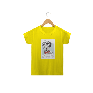 Nome do produto Camiseta Infantil Dálmata de Chapéu e Gravatinha Borboleta