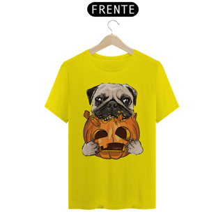 Nome do produto Camiseta Pug Comendo uma Abóbora