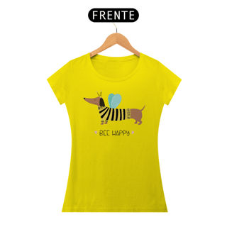 Nome do produto Baby Look Dachshund Bee Happy