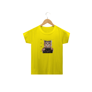 Nome do produto Camiseta Infantil Gato Bandido