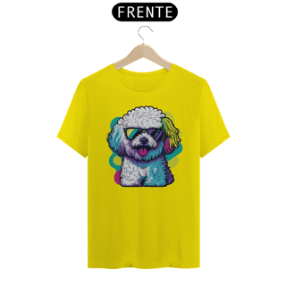 Nome do produto Camiseta Bichon Frisé de Óculos de Sol