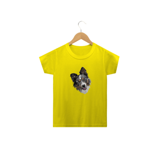 Nome do produto Camiseta Infantil Border Collie Realista