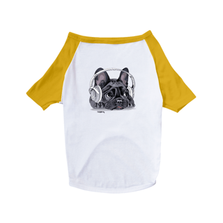 Nome do produto Camiseta para Cachorro - Bulldog Francês Ouvindo Música