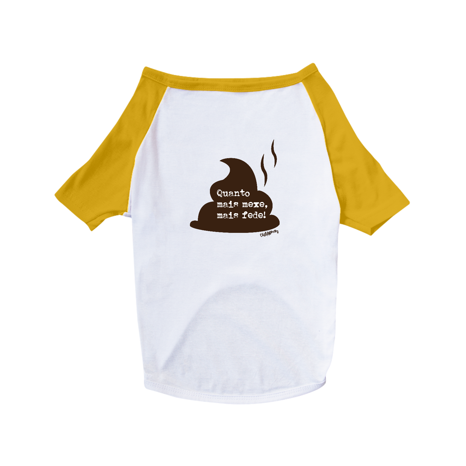 Camiseta para Cachorro - Coco de Cachorro - Quanto Mais Mexe, Mais Fede