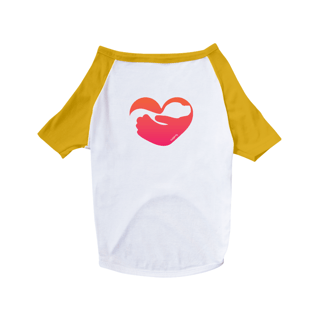 Nome do produto Camiseta para Cachorro - Cachorro Coração - Quem Ama Cuida