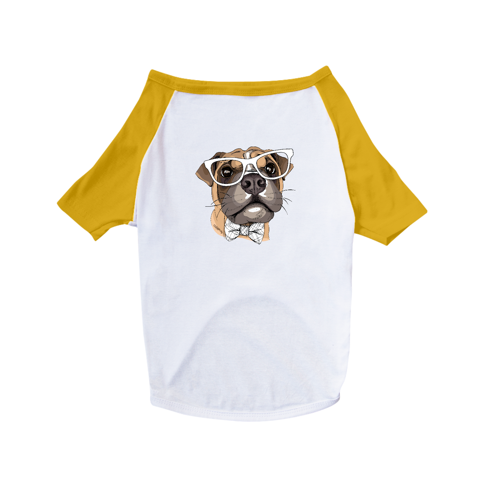 Camiseta para Cachorro - Boxer de Óculos