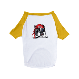 Nome do produto Camiseta para Cachorro - Bulldog Francês Pirata