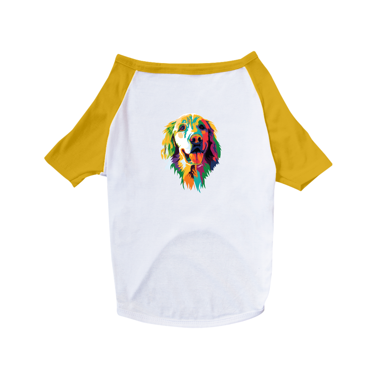 Camiseta para Cachorro - Golden Retriever Ilustração Cores