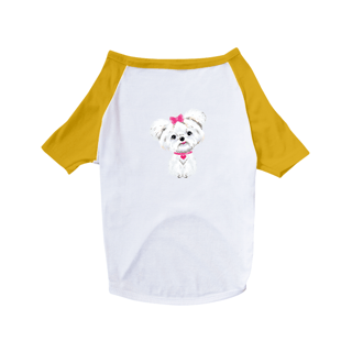 Nome do produto Camiseta para Cachorro - Maltês de Lacinho