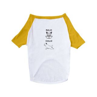 Camiseta para Cachorro - Yoga Inalar e Exalar