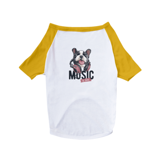 Camiseta para Cachorro - Music and Dog