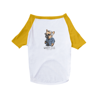 Camiseta para Cachorro - Cachorro Worry Less - Music More