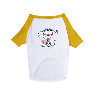 Nome do produto Camiseta para Cachorro - Dálmata Filhote Segurando um Coração