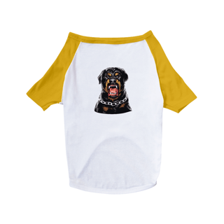Nome do produto Camiseta para Cachorro - Rottweiler com Cara de Bravo