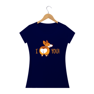Nome do produto Baby Look Corgi - I Love You