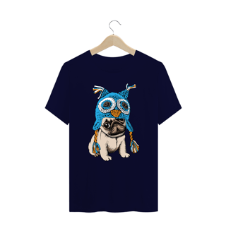 Nome do produto Camiseta Plus Size Cachorro Pug Coruja