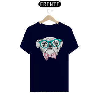 Nome do produto Camiseta Bulldog Inglês de Óculos e Gravatinha