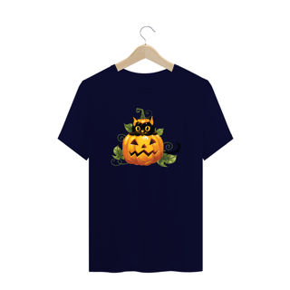 Nome do produto Camiseta Plus Size Gato Preto Halloween