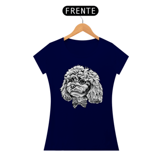 Nome do produto Baby Look Poodle de Gravatinha Borboleta