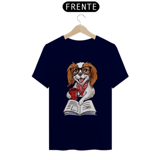 Nome do produto Camiseta Cachorro, Café e Talvez 1 Livro - Books and Dogs