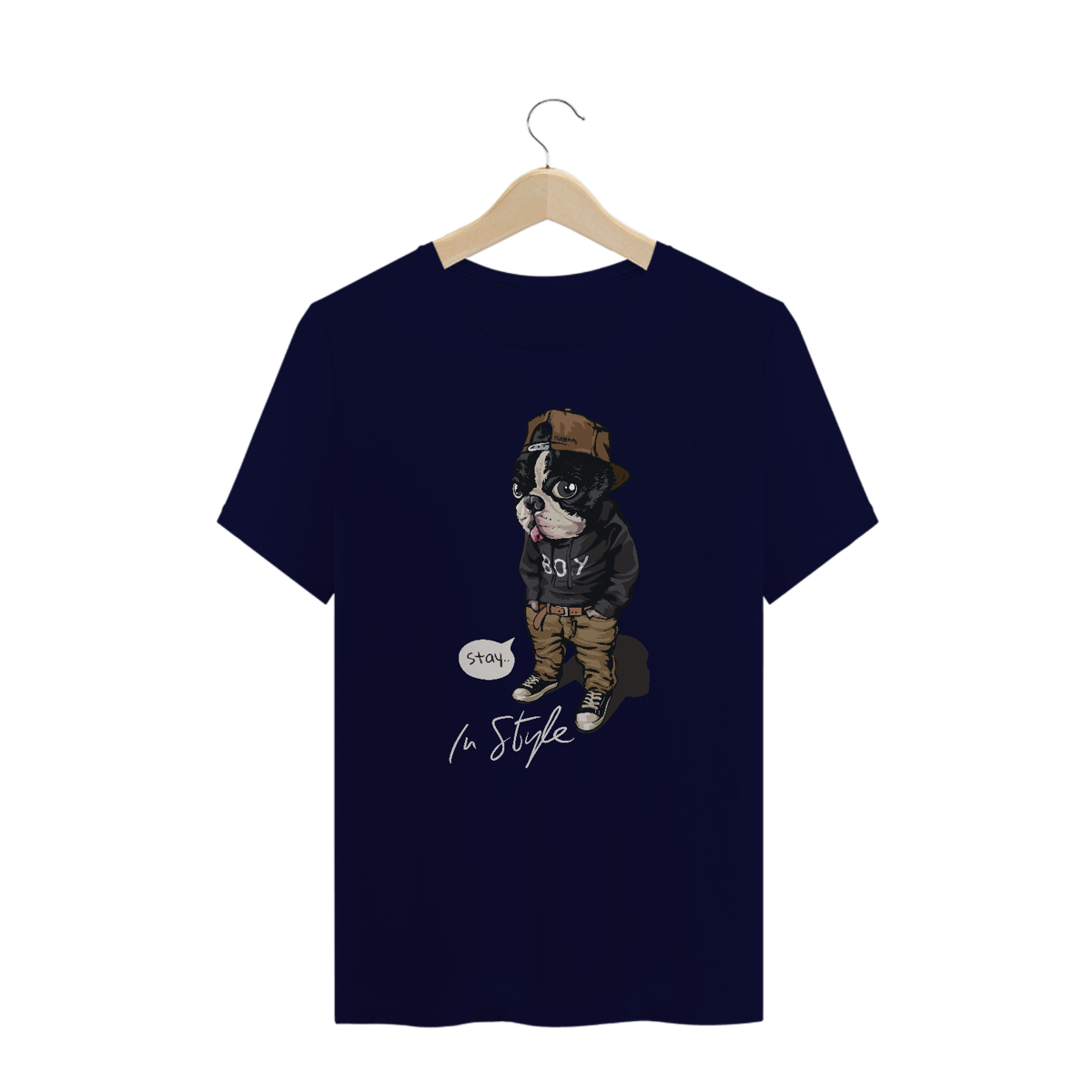 Nome do produto: Camiseta Plus Size Cachorro - Stay in Style