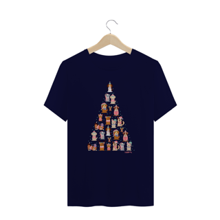 Nome do produto Camiseta Plus Size Cachorro Árvore de Natal