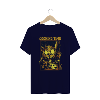 Nome do produto Camiseta Plus Size Gato Cooking Time