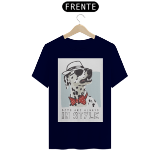 Nome do produto Camiseta Dálmata de Chapéu e Gravatinha Borboleta
