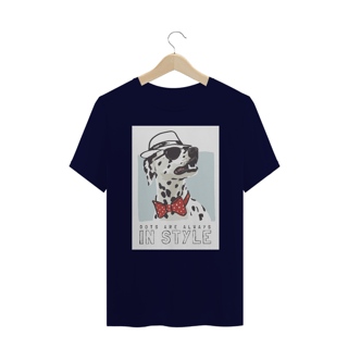 Nome do produto Camiseta Plus Size Dálmata de Chapéu e Gravatinha Borboleta