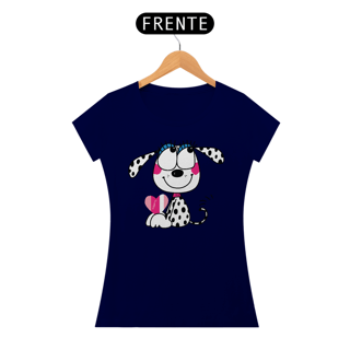 Nome do produto Baby Look Dálmata Filhote Segurando um Coração