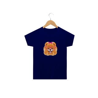 Nome do produto Camiseta Infantil Spitz Alemão - Lulu da Pomerânia Fêmea