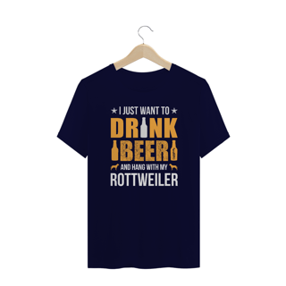 Nome do produto Camiseta Plus Size Cerveja e Rottweiler