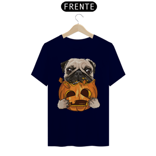 Nome do produto Camiseta Pug Comendo uma Abóbora