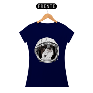 Nome do produto Baby Look Boston Terrier Astronauta