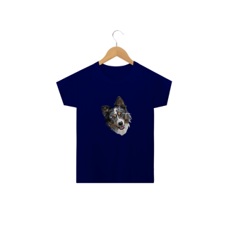 Nome do produto Camiseta Infantil Border Collie Realista