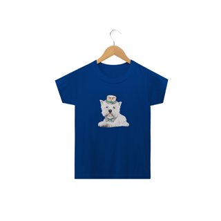 Nome do produto Camiseta Infantil West Terrier de Gravata e Chapéu