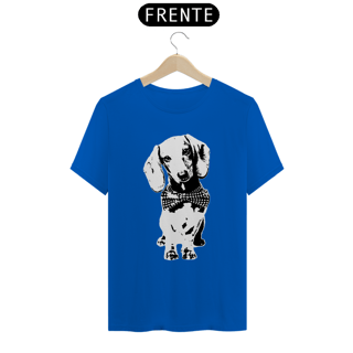 Nome do produto Camiseta Dachshund de Gravatinha em Preto e Branco