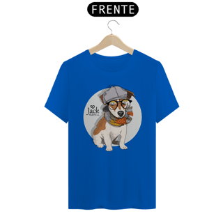 Nome do produto Camiseta Jack Russell de Óculos e Cachecol