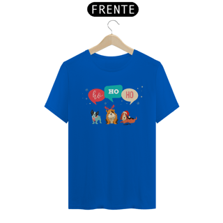 Nome do produto Camiseta Cachorro Natal Ho Ho Ho