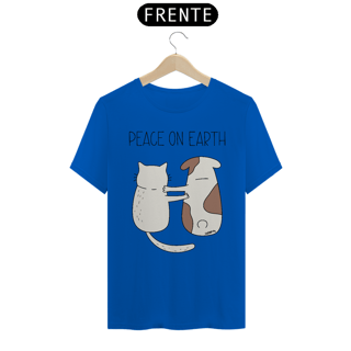Nome do produto Camiseta Cachorro e Gato - Peace on Earth