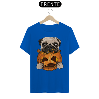 Nome do produto Camiseta Pug Comendo uma Abóbora