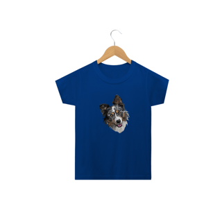 Nome do produto Camiseta Infantil Border Collie Realista