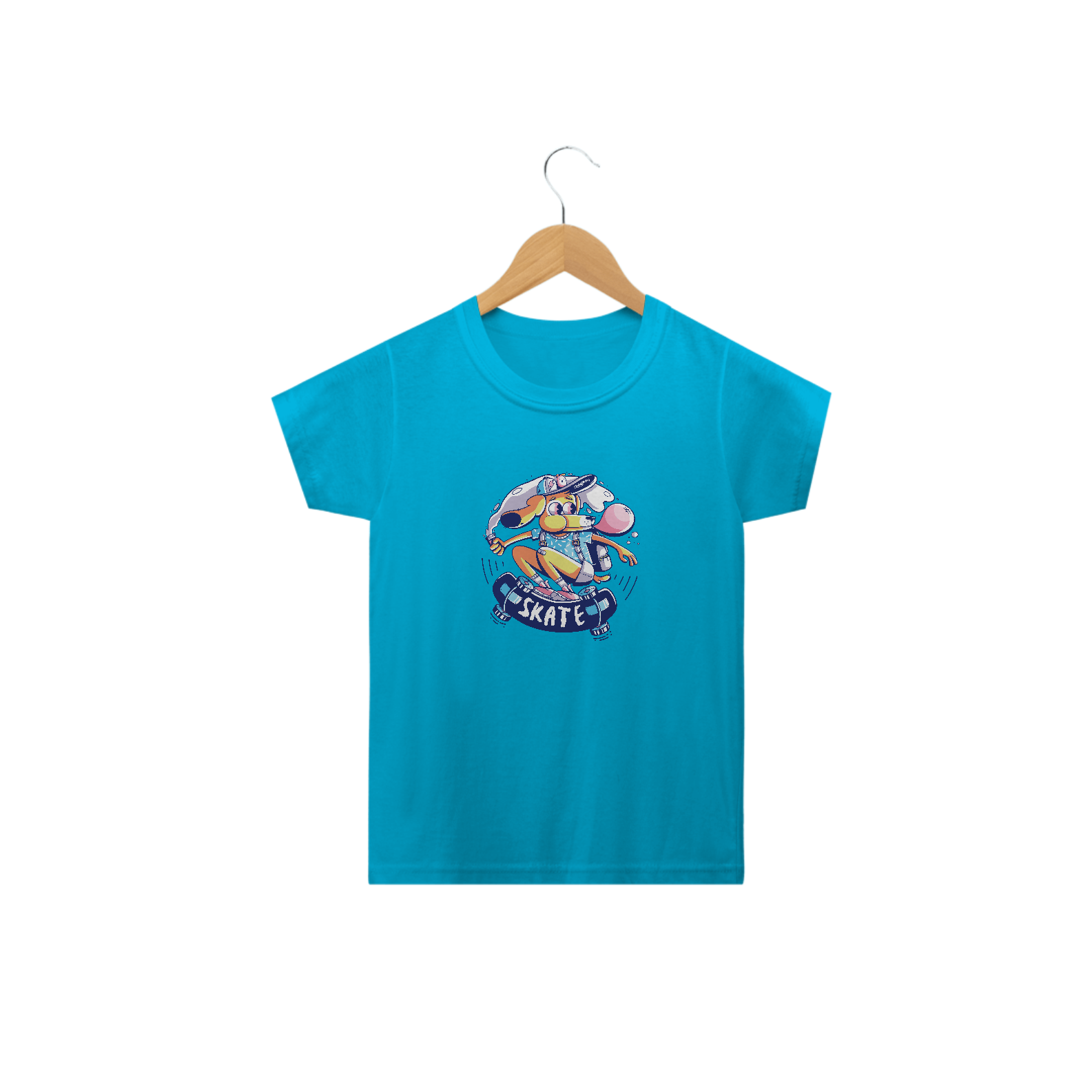 Camiseta Infantil Cachorro Skatista