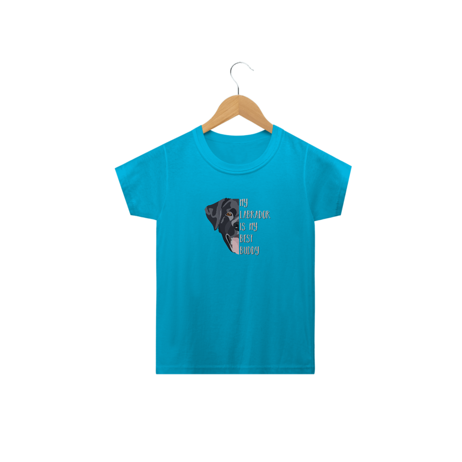 Camiseta Infantil Meu Labrador é Meu Melhor Amigo