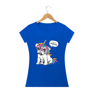 Nome do produto Baby Look Bulldog Francês Unicórnio - I am So Magical