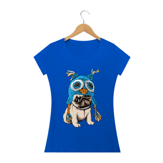 Nome do produto Baby Look Cachorro Pug Coruja
