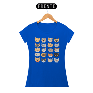 Nome do produto Baby Look Cats Emoticons