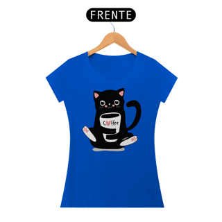 Nome do produto Baby Look Gato Preto Café