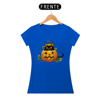 Nome do produto Baby Look Gato Preto Halloween